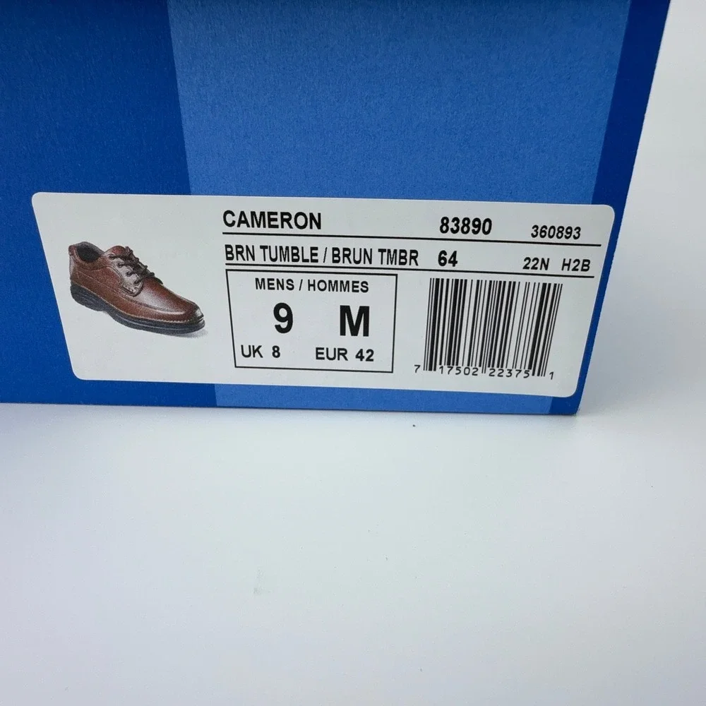 Nunn Bush Cameron Brown Tumble Leather Comfort Gel‎ Oxford Shoes Mens 9M NIB
